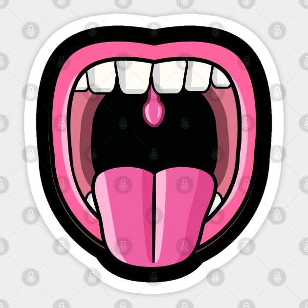 Open Mouth Sticker by LaughingGremlin